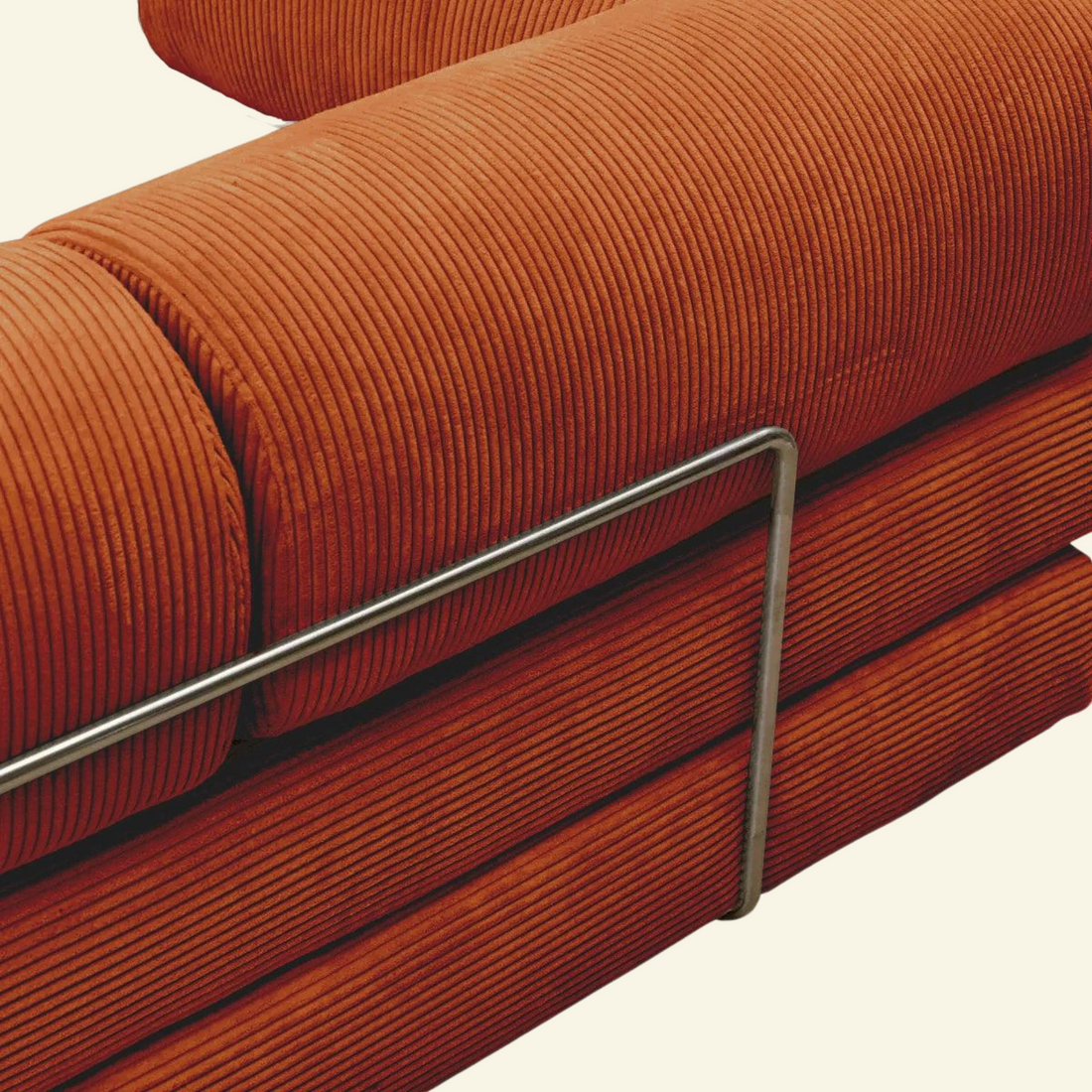 Close-up of the ComfortForm Sofa from VibeHaus on a beige background