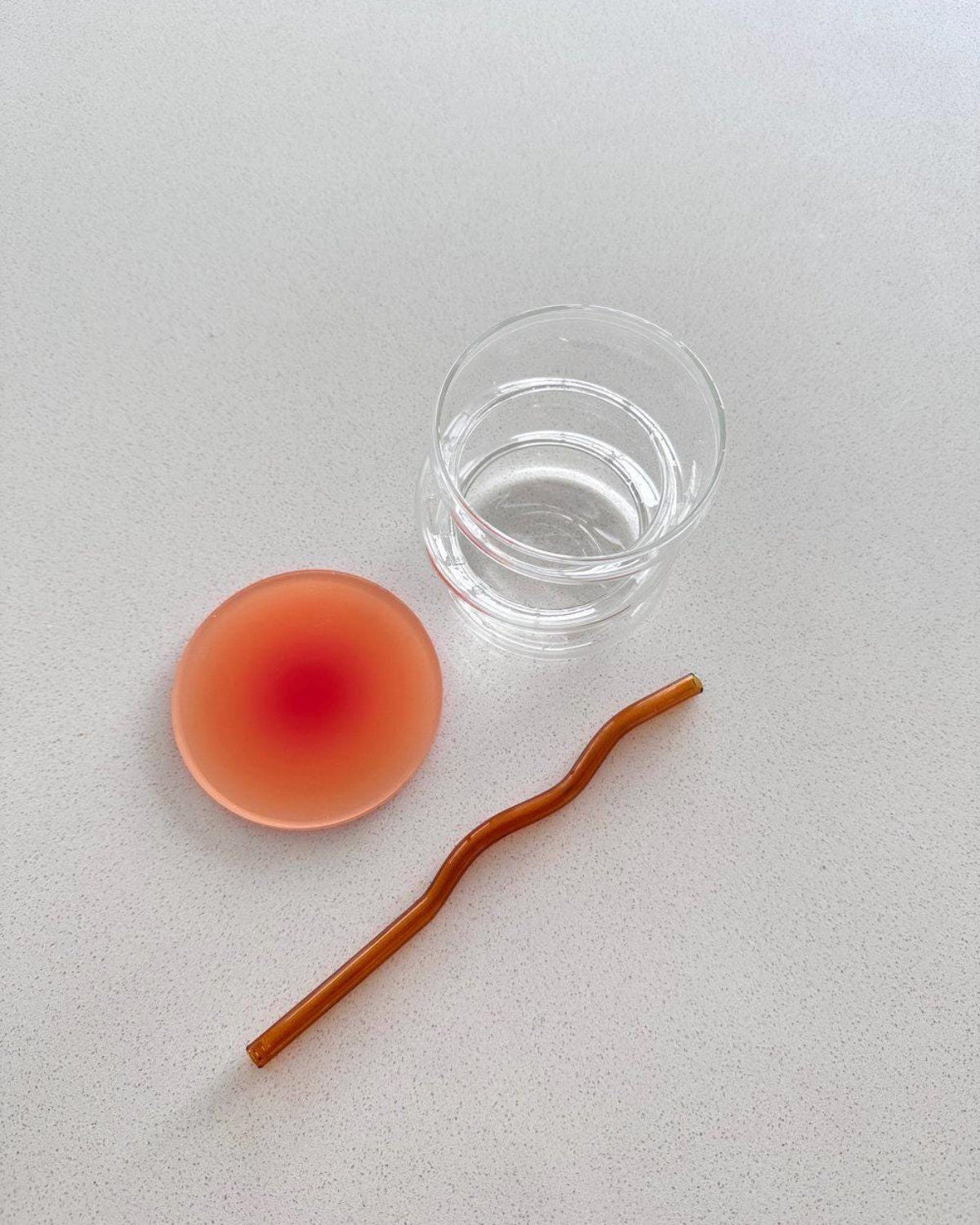 Bold modern table coasters in glossy acrylic – eye-catching and functional table accessories