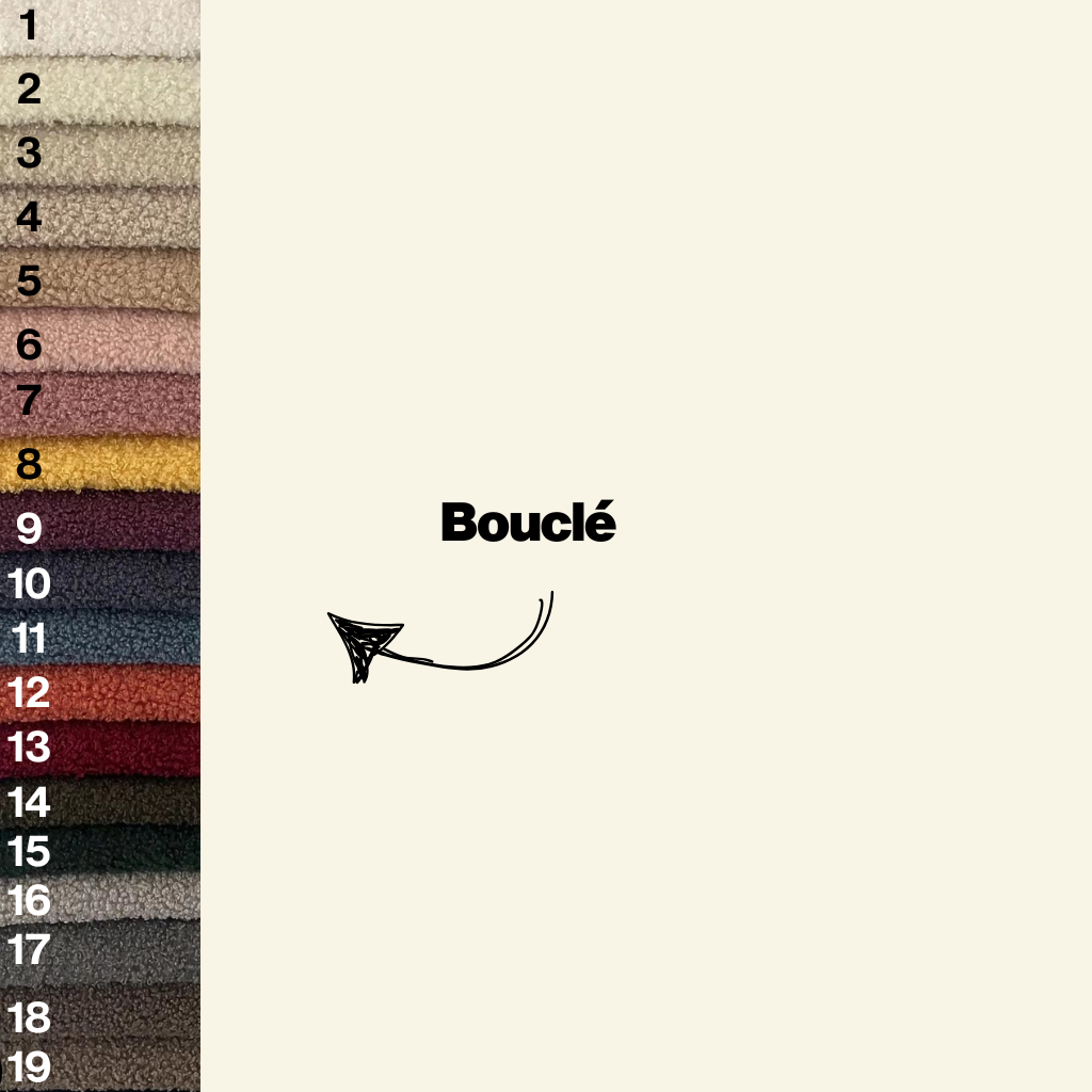 Color swatch chart with &