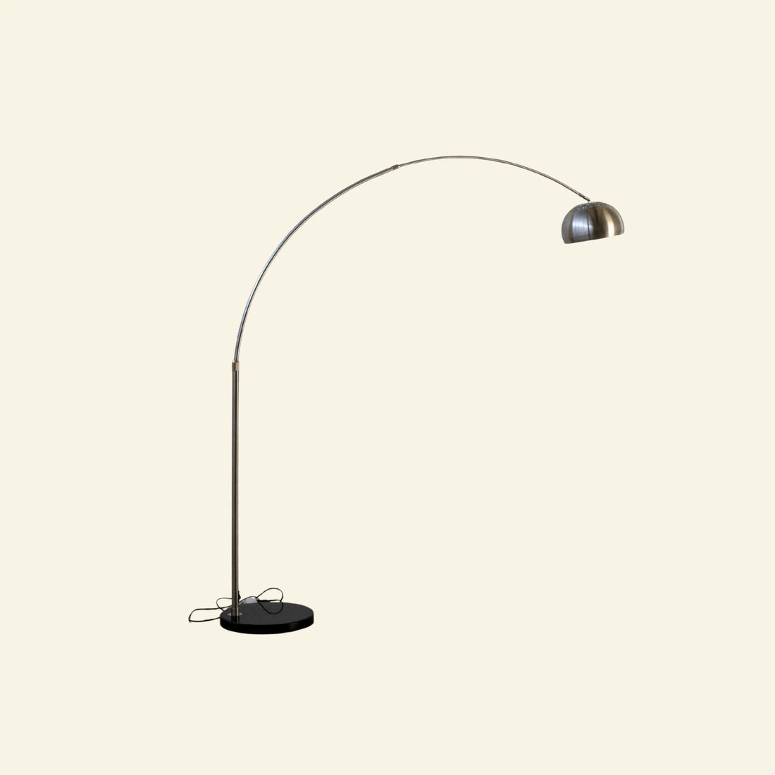 Aura Arc Floor Lamp, a modern arc floor lamp with a curved silhouette for living rooms, primary view