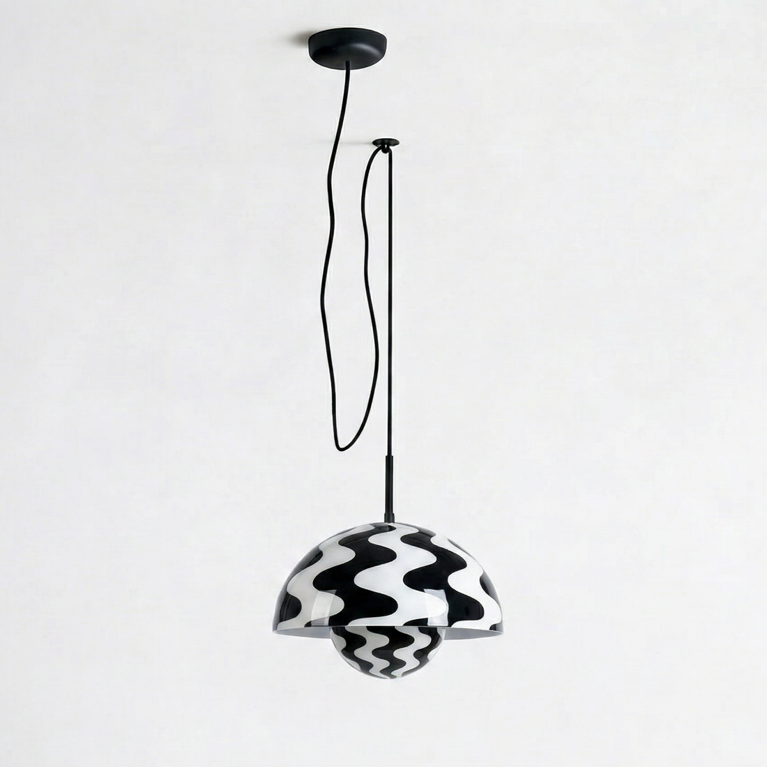 Domi Pendant Lamp, a ceiling pendant light with a soft sculptural shade for modern interiors, view 2