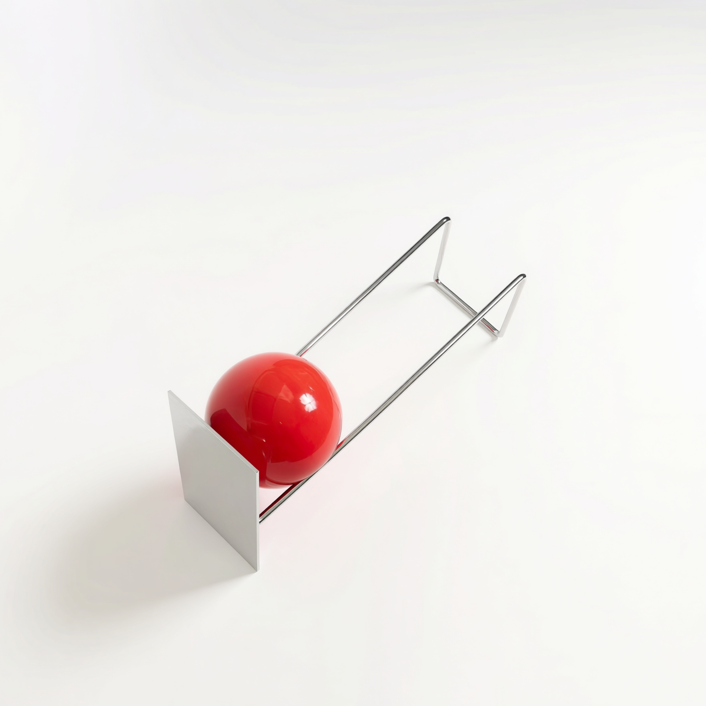 Globe Bookend, a decorative globe bookend for shelves, desks, and styled interiors, angled view