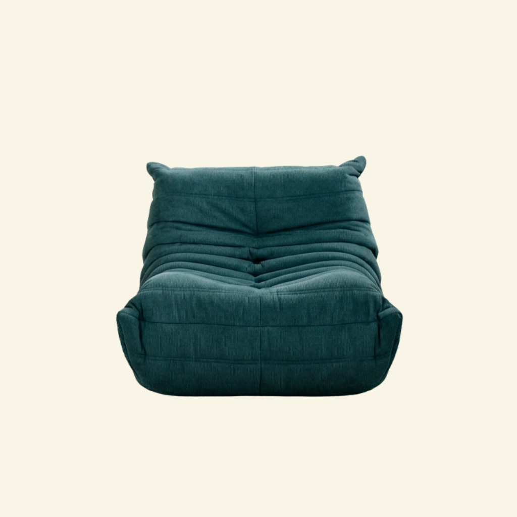 Togo chair dupe turquoise corduroy