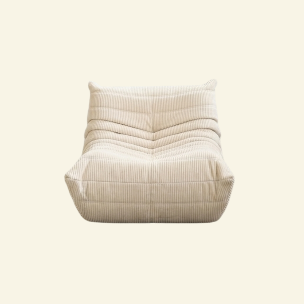 Togo chair dupe cream corduroy
