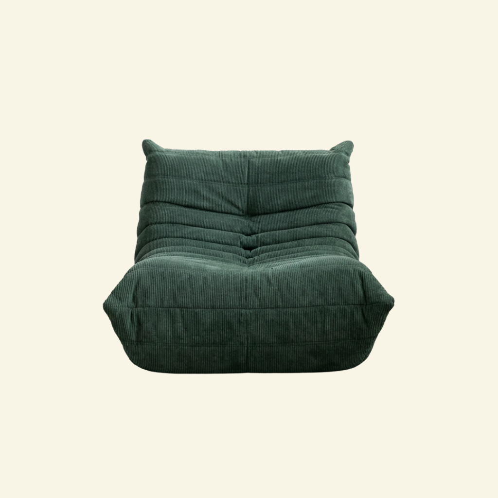 Togo chair dupe green corduroy