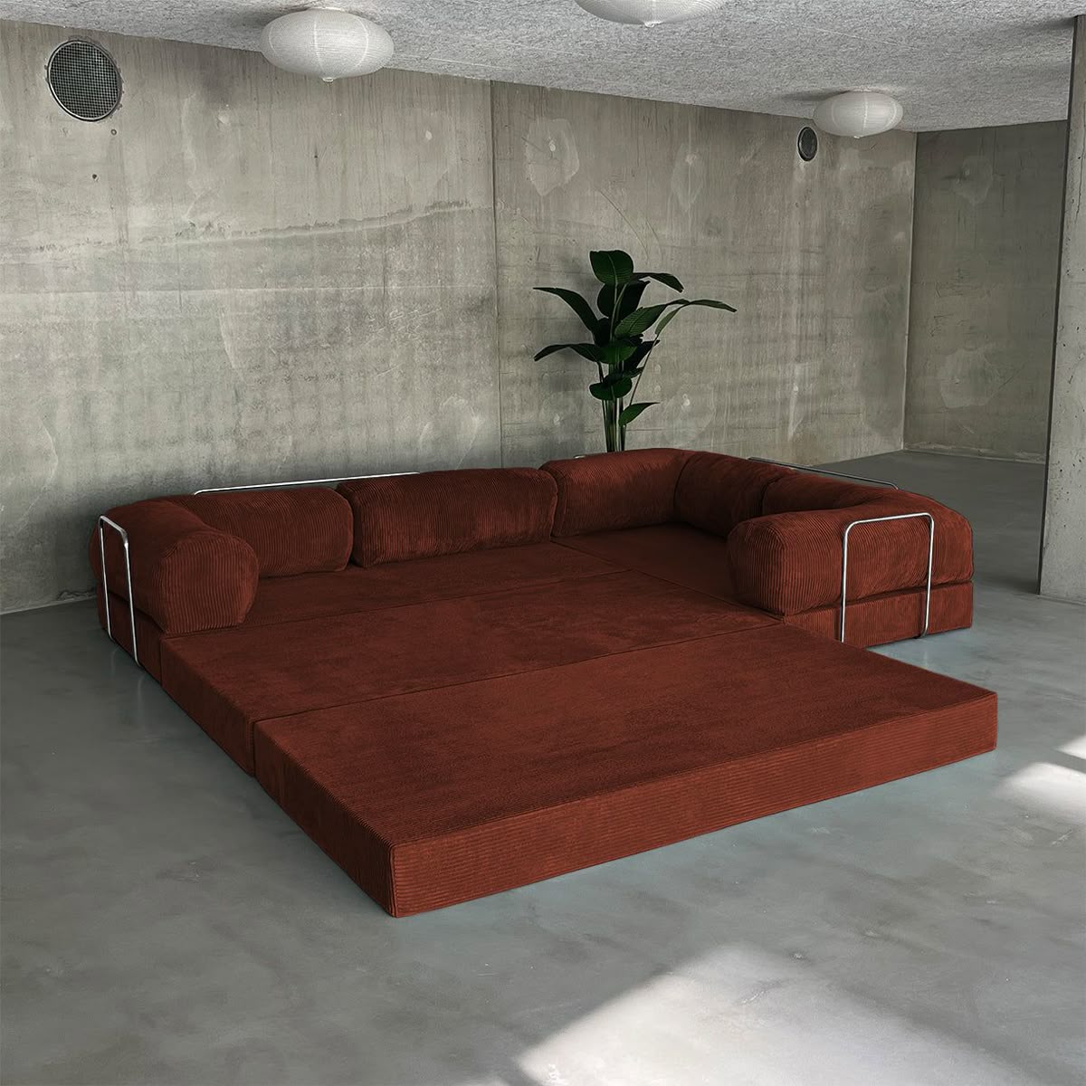 DIY Teddy sofa in a soft lounge setup