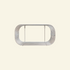 Floating chrome wire wall shelf in polished stainless steel, minimalist modern design