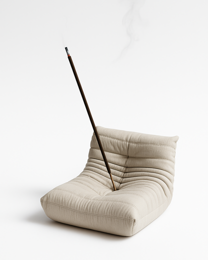 Togo Incense Holder – a bold, sculptural incense holder inspired by iconic 70s design, photographed in soft light on a minimalist surface.
