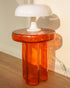 Nesso replica table lamp in white, mushroom-shaped design inspired by Artemide, retro-style lighting for modern interiors.