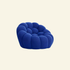 blue bubble chair dupe on beige background
