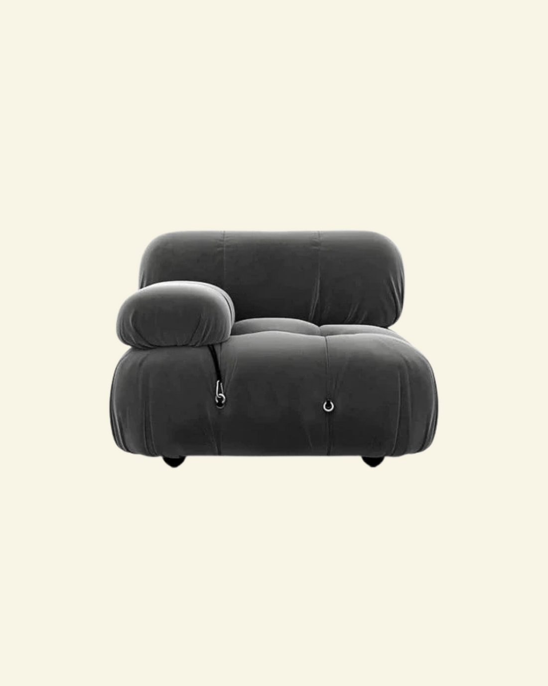 Gray Camaleonda right armrest - armchair  replica dupe on a beige background
