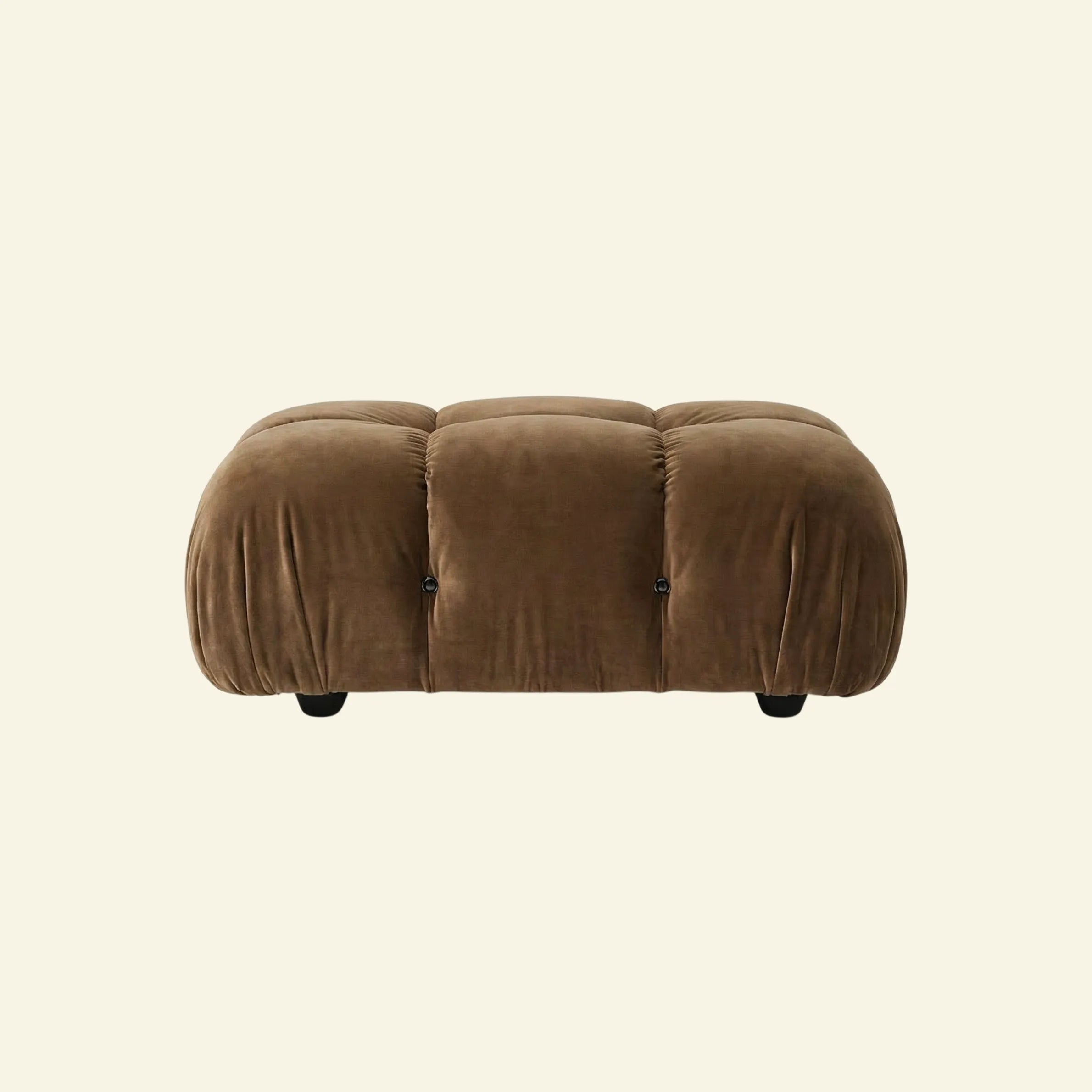 Camaleonda ottoman dupe in brown on beige background