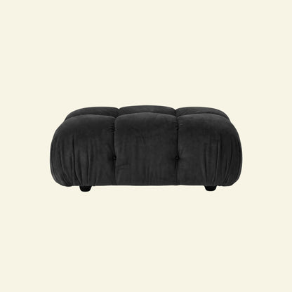 Camaleonda ottoman dupe in dark grey on beige background