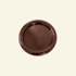 Brown ceramic plate on a beige background