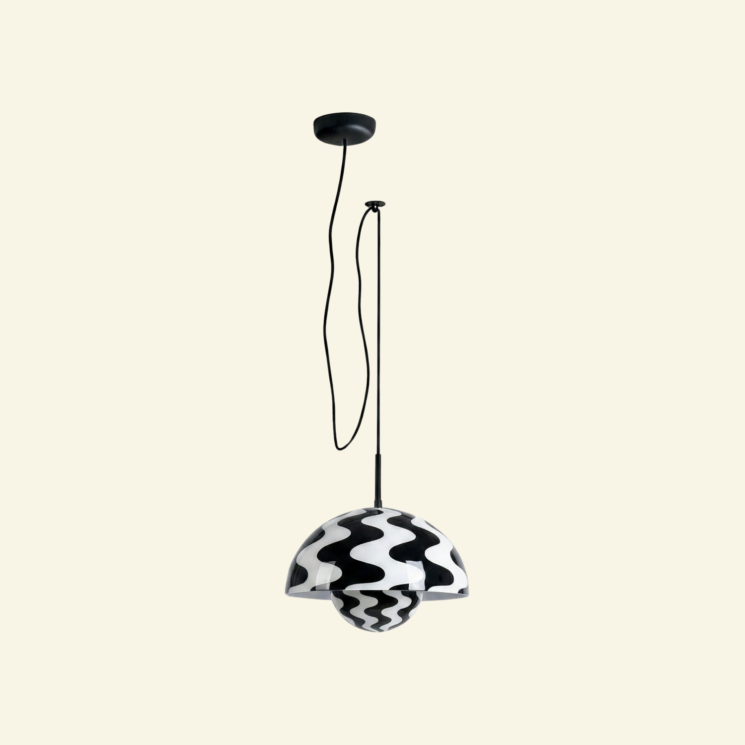 Domi Pendant Lamp, a ceiling pendant light with a soft sculptural shade for modern interiors, view 1