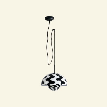 Domi Pendant Lamp, a ceiling pendant light with a soft sculptural shade for modern interiors, view 1