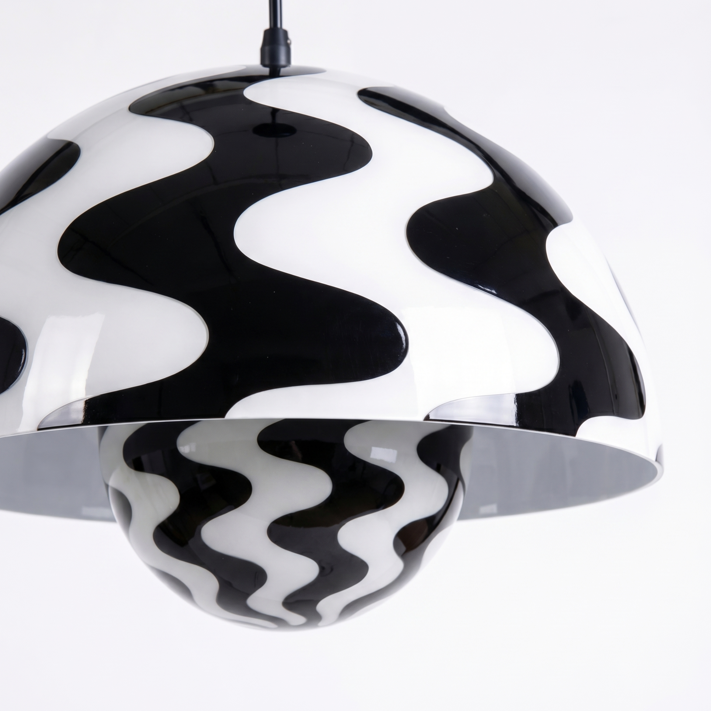 Domi Pendant Lamp, a ceiling pendant light with a soft sculptural shade for modern interiors, view 3