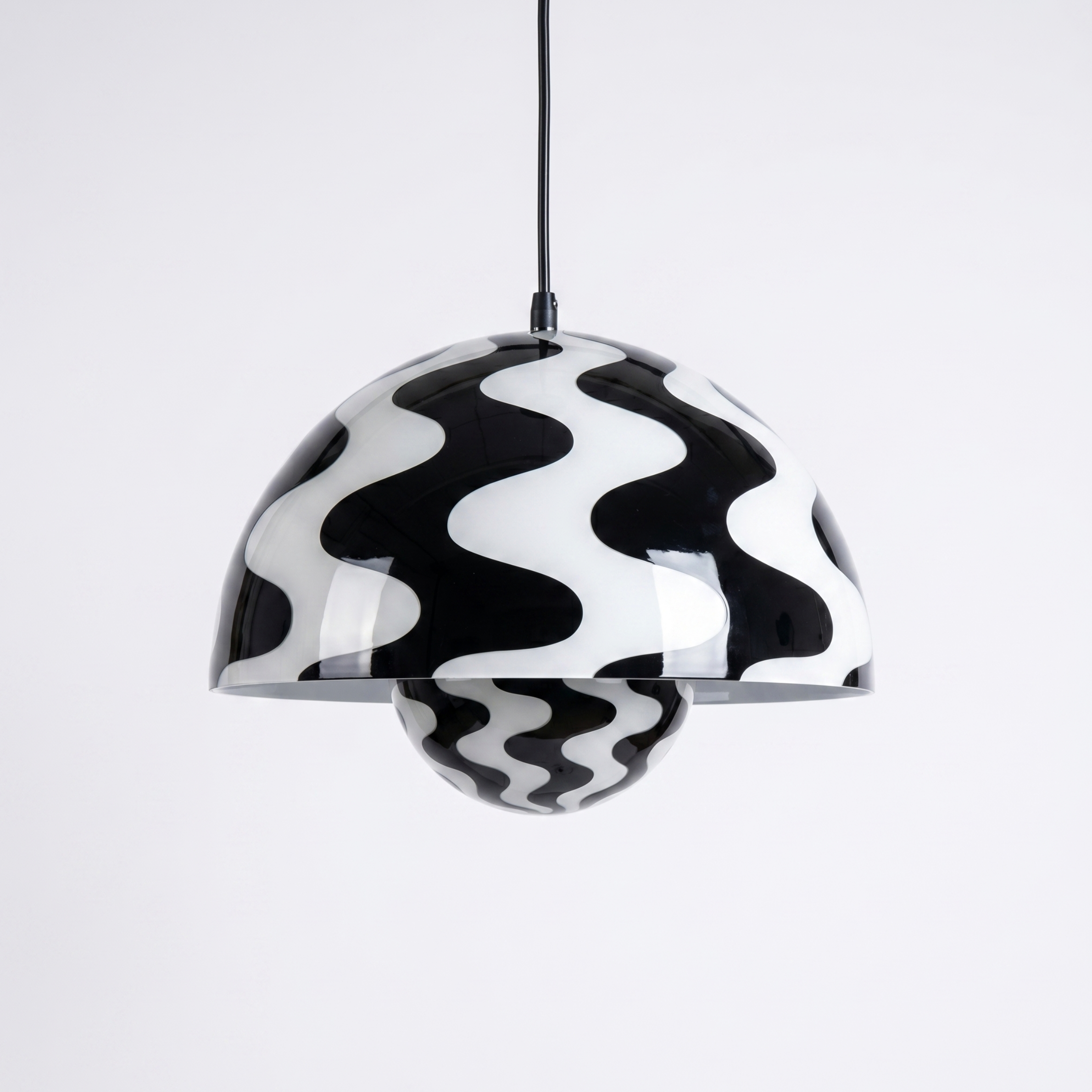 Domi Pendant Lamp, a ceiling pendant light with a soft sculptural shade for modern interiors, view 4