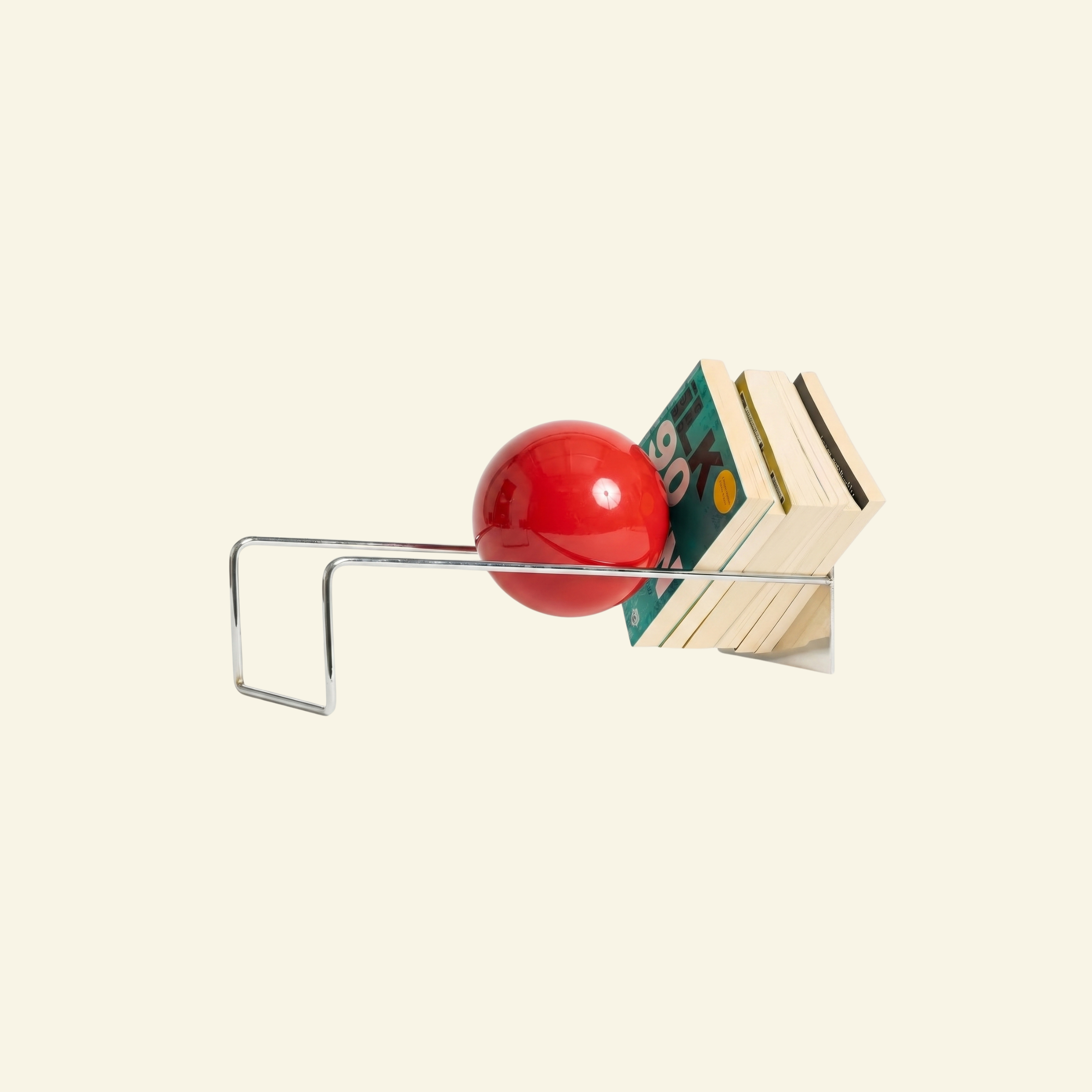 Globe Bookend, a decorative globe bookend for shelves, desks, and styled interiors, primary view