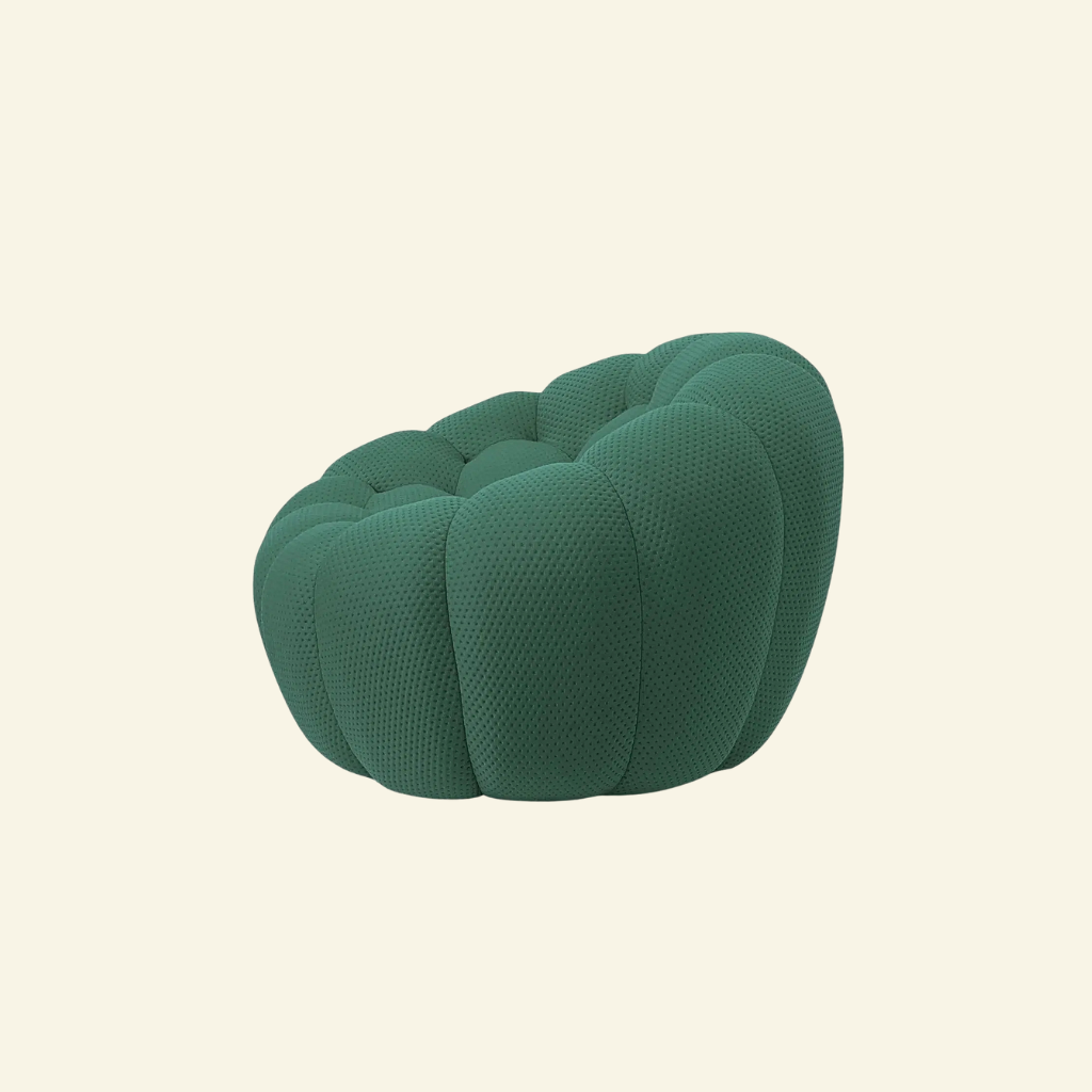 Modern Bubble Armchair with elastic 3D-knit upholstery – designer-inspired furniture by Vibehaus