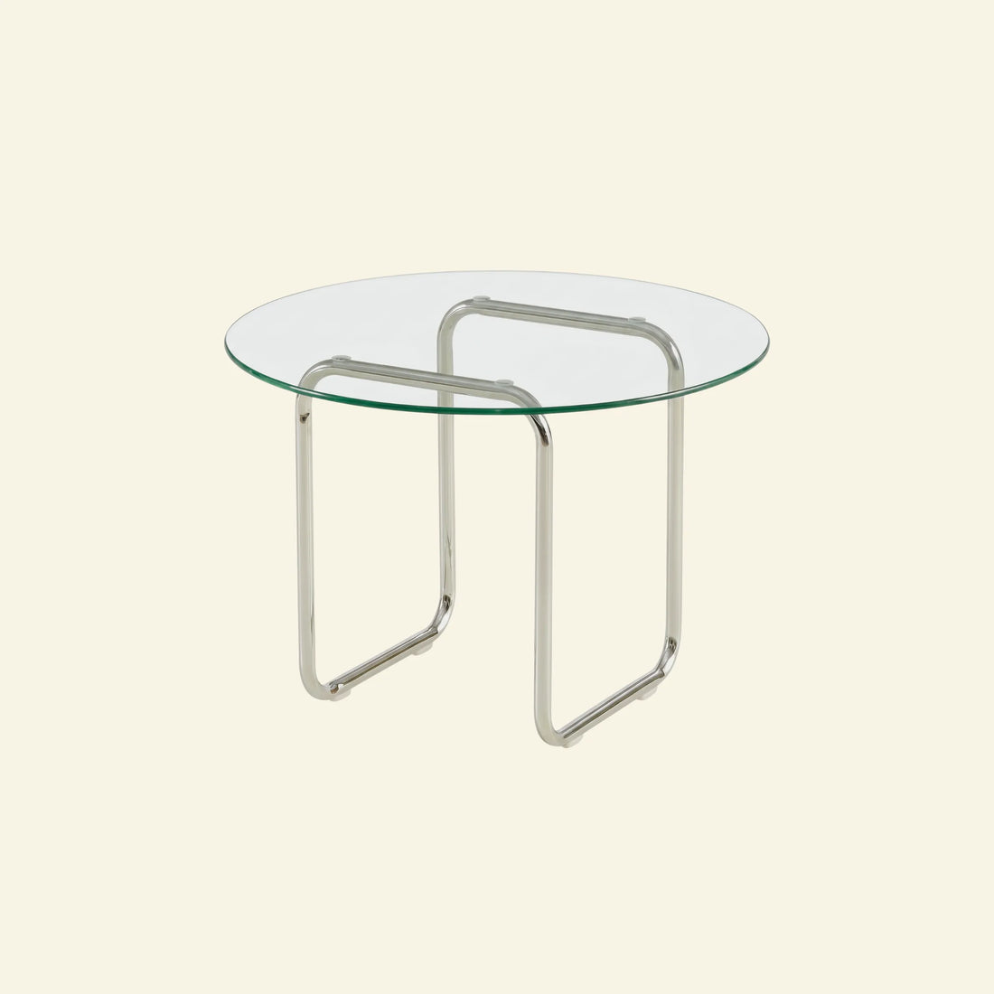 Orbit Round Glass Coffee Table, a round glass coffee table with a sculptural base for contemporary living rooms, primary view