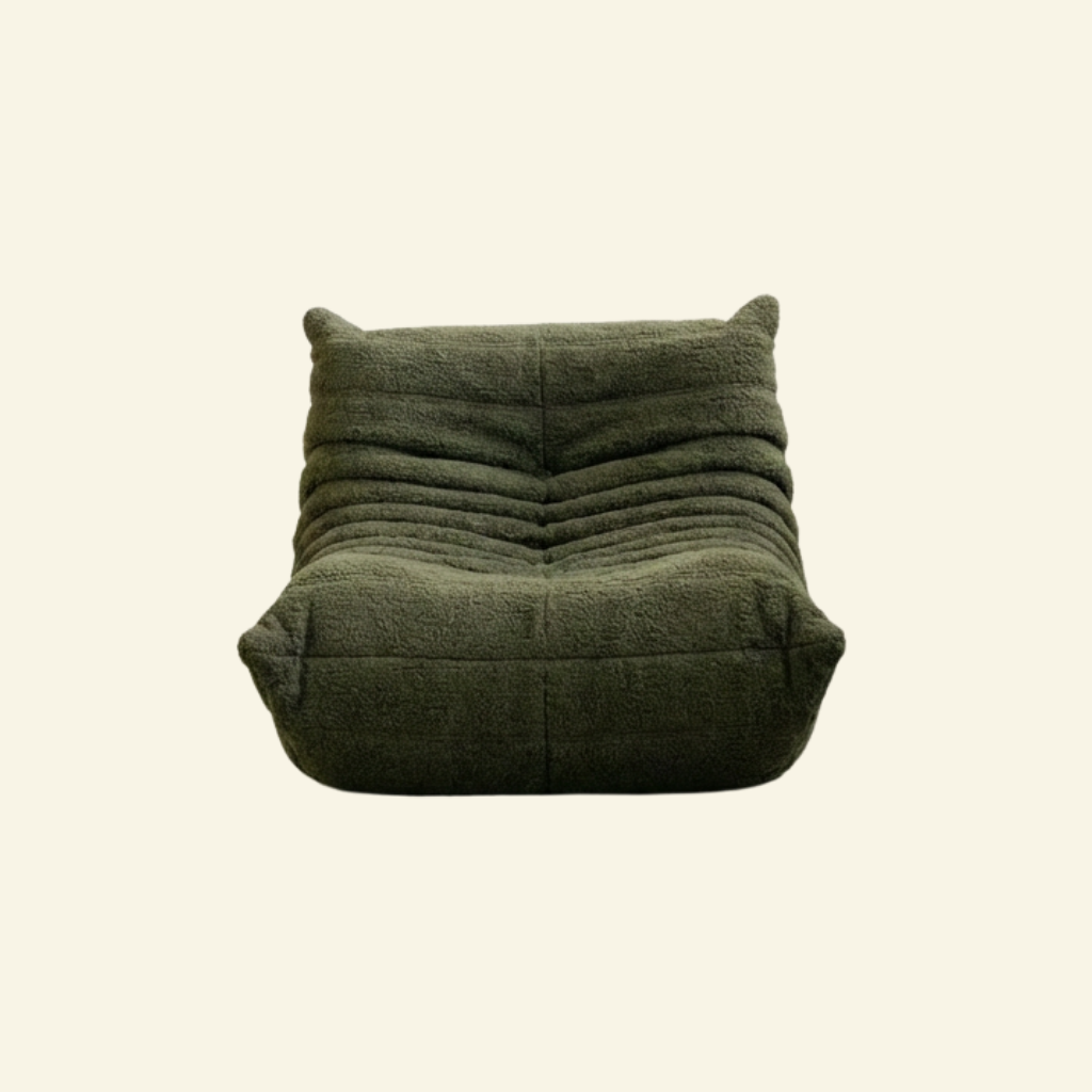 Togo chair dupe green boucle