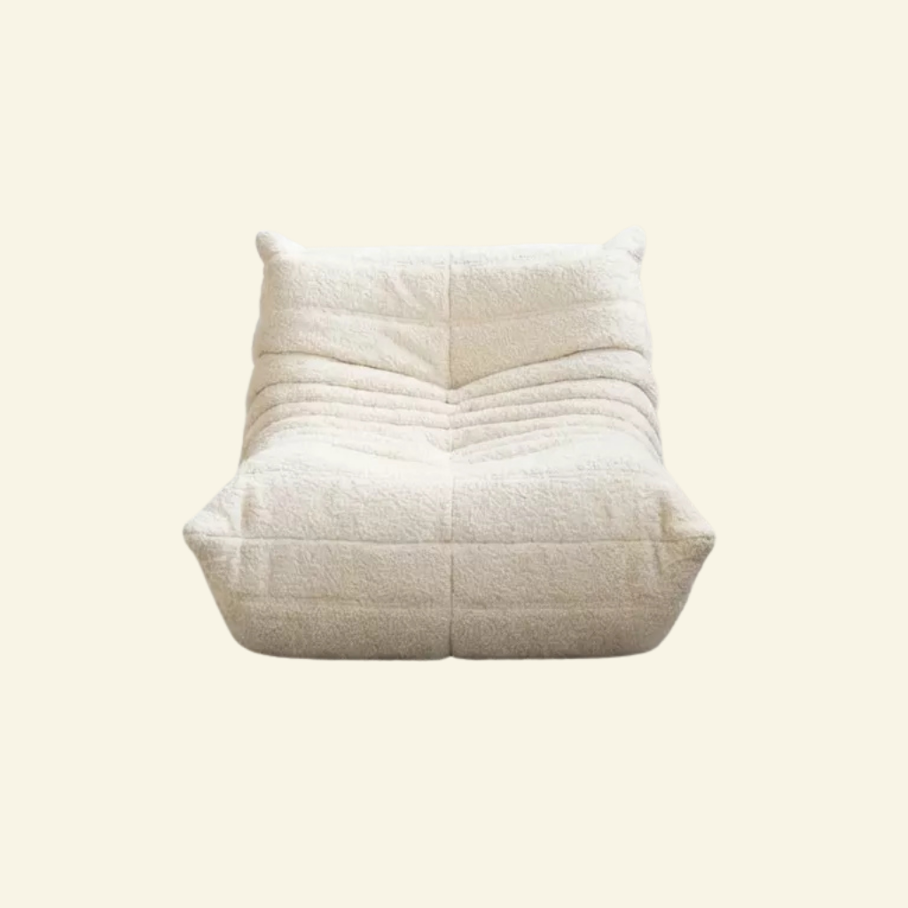 Togo chair dupe white boucle